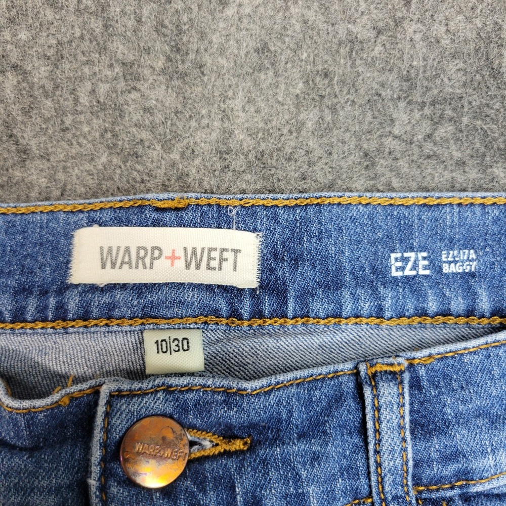 Warp Weft Eze Jeans Womens 10/30 Baggy Boho Streetwear Americana Y2K Street Wear - Picture 11 of 13